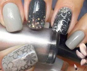 灰色指甲图片,揭秘健康与美甲的微妙平衡